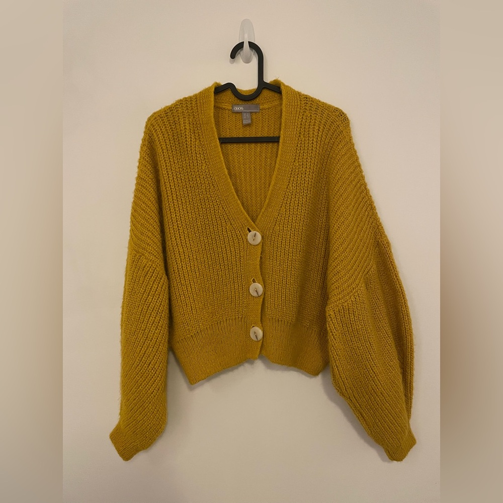 Cardigan jaune moutarde Asos